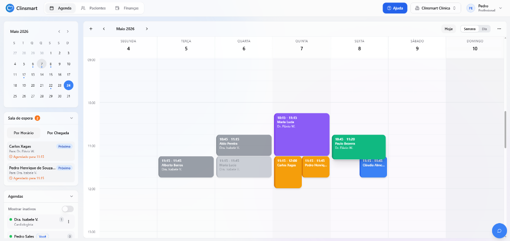 Clinsmart Dashboard - Agenda